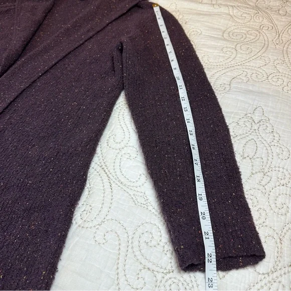 Eileen Fisher boucle hooded long cardigan - Picture 5 of 8